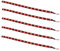 Qiorange 5x 30cm 15 SMD Rot LED Strip Leiste Lichterkette Streifen 12V Wasserdicht (Rot 5PCS)