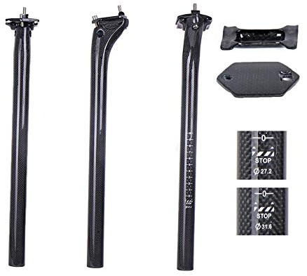 ESEN SP 3k Glänzend Carbon Fiber Sattelstütze - 27,2/31,6 mm * 350/400 mm für Mountainbike/Rennrad BMX - Radfahren Fahrrad Rohr