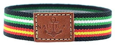 Pulsera de hombre y mujer de tela con la bandera de España y Andalucía o fútbol Betis. Náutica, elástica.