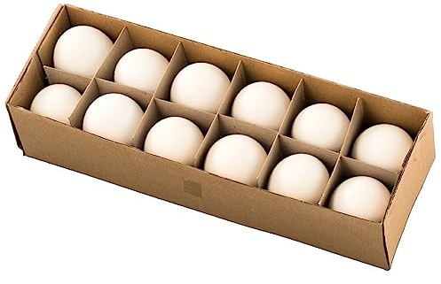 NaDeco - Echte Gänseeier groß im Karton (12 Stück, 7-9cm) - Osterdeko & Ostereier für stilvolle Osterdekoration - Dekoeier für besondere Akzente