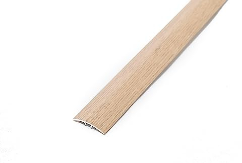 Dalsys Übergangsprofil Anpassungsprofil 90cm x 30mm zum Schrauben inkl. Befestigungsmaterial, aus Aluminium Eiche hell