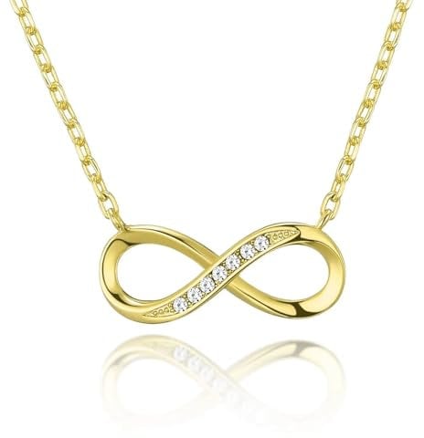 Philip Jones Gold Plated Infinity Pendant Necklace Created with Zircondia® Crystals