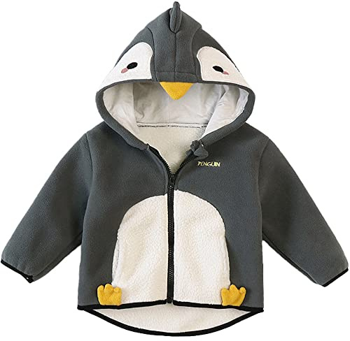 TOKYMOON Kinder Jungen Kapuzenpullover Fleecejacke Jungen Pullover Dinosaurier Headwear Jacke Hoodie Sweatjacke Kapuzenjacke Hoody Sweatshirt mit Reißverschluss 1-7 Jahre 92-122