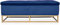 INTENSE DECO Banquette Coffre Angele Velours Bleu Pieds doré