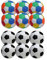 alldoro 63094 Softball 12er Set Ø 10 cm, 6 Bälle in bunt & 6 Spielbälle in schwarz/weiß, Softfußball aus Schaumstoff, Kinderball für Drinnen & Draußen, Fußball Pack für Kinder und Babys ab 0 Monaten