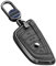 ontto Coque de clé de Voiture pour BMW X1 F48 X2 X3 X5 X7 F15 X6 F16 X5M G30 G11 2er 5er 7er 218i 530Li 750i Porte-clés en Cuir 4 Boutons Noir