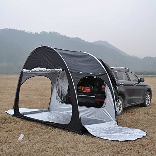 Auto Vorzelt Camping 3 TüR öFfnen BelüFtung, Auto Zelt Heckklappe 2-3 Personen Kann UnabhäNgig Verwendet Sonnenschutz Tragbar Auto Heckzelt Universal Diverse Automodelle/Fahrrad
