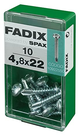 FADIX 18127 Box S 10 Stück. Gewindeschraube Blech CR AUTOT. 4,8 x 22 mm, bunt