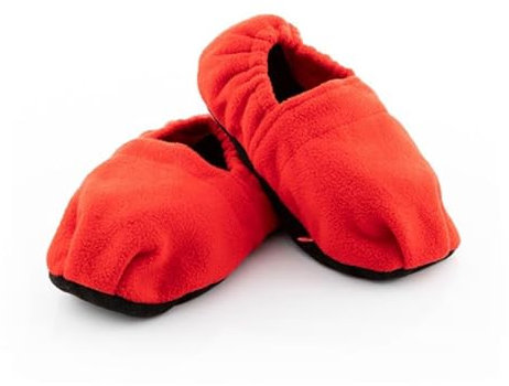 Générique pantoufles chaussons chauffants micro ondes apaise et detend (Rouge)