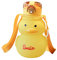 Merrwon Gourde Kawaii 650 ml en forme de canard mignon, sans BPA, avec paille et sangle, tasse portable anti-fuite pour femmes, enfants, sports de plein air, voyage
