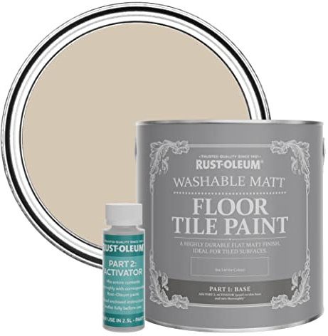 Rust-Oleum Beige Washable Matt Floor Tile Paint - Butterscotch 2.5L