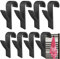 8 Pcs Crochet Radiateur Rond, Crochet à serviettes Blanc, Crochet Serviette Salle De Bain, Crochet Radiateur Seche Serviette, Patere Seche Serviette,Tous Les Radiateurs Standards (Noir)