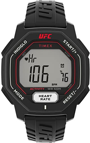 Timex UFC Performance Spark 46mm Herren-Armbanduhr aus schwarzem Kunstharz TW2V83800