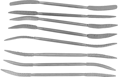 Raspador de Doble Cabeza, 8 Limas y Escofinas de Madera, Juego de Limas de Escofina de Madera Riffler de Doble Punta Juego de Limas Riffler Limas de Madera para Carpintería,