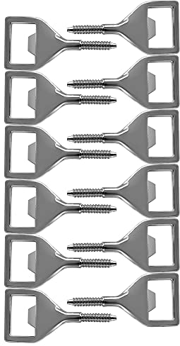 Iegefirm FlaschenöFfner Aus Metall, Flacher FlaschenöFfner Aus Edelstahl, mit Gewinde, BieröFfner-Hardware für Partys