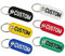 Crrrpatch 2Pieces Portachiavi Prsonalized, Personalizza Testo Tag Doppio Ricamo Lato per Moto Auto ATV Scooters (6×5cm)