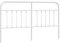 vidaXL Metal Headboard - Powder Coated Steel, White - Suitable for 160 cm Bed, Classic Design, Stable Legs, Easy Assembly
