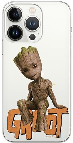 ERT GROUP mobile phone case for Iphone 13 PRO original and officially Licensed Marvel pattern Groot 005 optimally adapted to the shape of the mobile phone, partially transparent
