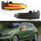 OZ-LAMPE LED Spiegelblinker für Mercedes-Benz W176 W246 W212 W204 C117 X156 X204 W221W218, LED Blinker mit Canbus Fehlerfrei, 72 * 2835 SMD Schwarz
