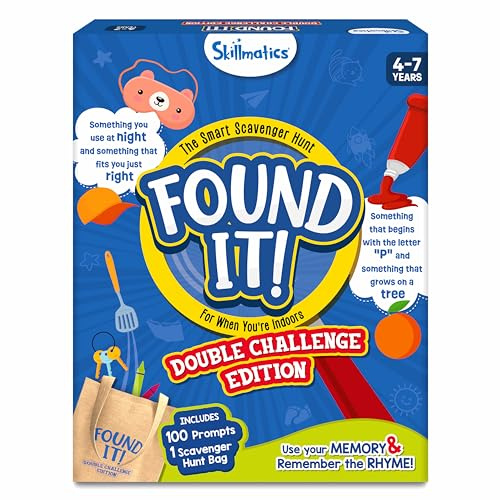 Skillmatics Indoor Scavenger Hunt Card Game – Found It Double Challenge
