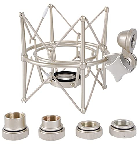FYOBOT Mikrofon-Sto?D?Mpferhalterung, Verstellbare Halterung, Aufnahmemikrofonst?Nder, Metallhalterung, Mikrofonst?Nder (Champagne Gold)