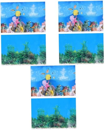 BESPORTBLE 6 STK Aquarium Hintergrundpapier Aquarium Poster Aquarium-Poster Aquarium Dekorfolie Aquarium Tapete Aufkleber doppelseitig Applikationen Plastikfolie 3D Filmpapier