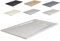 NEBADOON | Plato de Ducha de Modelo Venecia – Plato Ducha Resina con Textura Pizarra - Antideslizante y Antibacteriano – Blanco (RAL 9003) 80x140 cm – Incluye Válvula Desagüe y Rejilla