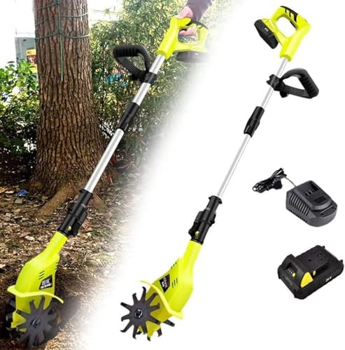 ELzEy motobineuse électrique Motoculteur électrique, batterie au Lithium, motoculteur Rechargeable, motoculteur de jardin, motoculteur for jardins familiaux, pelouses et jardins Pour La Préparation De