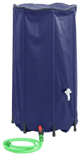 vidaXL Réservoir d'eau avec Robinet Pliable, Conteneur d'eau avec Tuyau d'Arrosage, Bidon d'eau pour Camping Randonnée Pêche, 250 L PVC