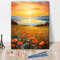 TISHIRON Peinture par numéros pour adultes Fleur fleurie Bricolage Peinture à l'huile pour adultes Fleur Peinture acrylique par numéros pour la maison Mur Coucher de soleil Scenery Adultes' Peinture