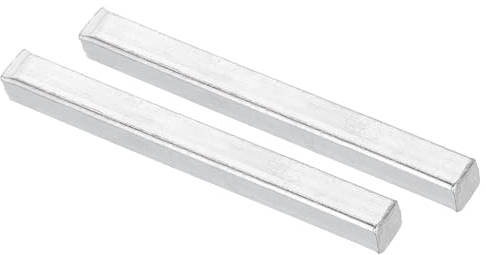 sourcing map 2Pcs Door Spindle Bar, 80mm Long Square Spindle Door, Iron Door Knob Spindle Door Lock Replacement Parts for Most Type Door Knobs, Silver