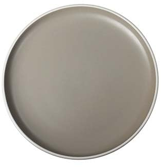 BRANDANI Piatto piano set 6 pz Fusion in stoneware color salvia Ø 27,5 cm (tortora)