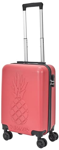 Jet Lag JE CHERCHE UNE Idee Parfüm-Zerstäuber Reise-Flakon Set 3X 5 ml Bunt | ABS-Kabinenkoffer mit geprägtem Ananas-Muster, 33 Liter, Schwenkrollen, Hartschale, Reisegepäck, verschiedene Farben