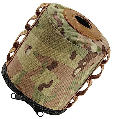 FOYTOKI Outdoor Camping Gas Canister Bag Large Size Anti-collision Protective Sleeve Insulation Cover Camouflage Storage Bag for Gas Cylinder Tank