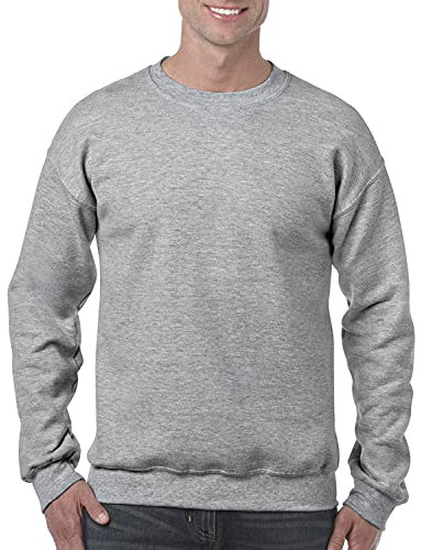 GIDUTEX Pullover von Gildan Herren Heavy Blend Crewneck Sweatshirt S - 5XL (DE/NL/SE/PL, Alphanumerisch, XXL, Regular, Regular, Sport Grey)
