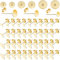 ZKGYUS 150 set Chiusure Orecchini Basi Perni in 4mm 5mm 6mm Oro Ferma Orecchino e Trasparente Gomma Backs Support per Orecchini Creazione Gioielli Fai da Te