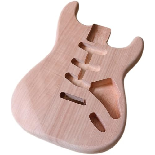 Unvollendeter Gitarrenkorpus Drei-Einzel-Gitarrenkörper, Mahagoni-E-Gitarrenkörper, Musikinstrumentenzubehör, DIY-Gitarre, Original-Holzfarbe