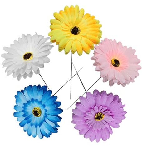 KONTONTY 5stücke Garten Blumen Pfähle Dekoration Für Gartenpfähle Zum Basteln Mit Gänseblümchen Elementen Für Landschaftsdekoration Und Hofdekor in Boden Eingesetztes Ornament