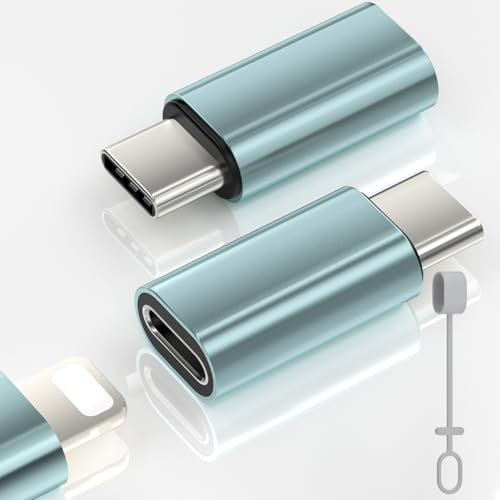 Zestiq 2 Pack Adattatore da Lightning a USB C per iPhone 16/16 Pro/16 Pro Max/16 Plus/15/15 Pro, Samsung S24/S23, iPad, supporta la ricarica e il trasferimento dati, non per Audio/OTG/cuffie, Verde