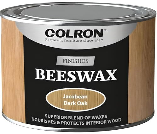 AMK® Colron Beeswax Jacobean Dark Oak 400g Deepens Colour Protects Wood Surfaces Rich Warm Tone