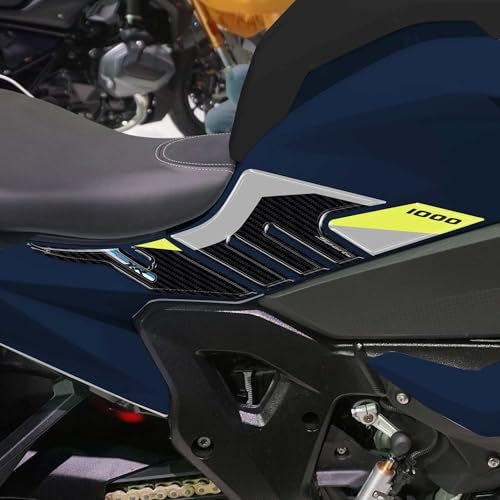 labelbike - Adesivi in Resina 3D Moto Decorazioni e Protezioni Laterali Serbatoio compatibili con BMW S 1000 XR 2022-2025 Colore Giallo