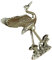 RORPOIR Mini Crane Statue Brass Ornament for Home Decor Vintage Style Desktop Figurine