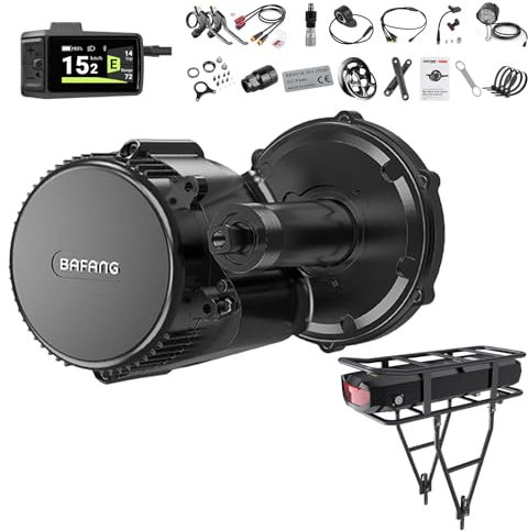 BAFANG 750W 48V BBS02B Moteur Central - Kit de Conversion de vélo électrique avec 48V17,5Ah Rear Rack Batterie et DPC080 Affichage pour Les Boîtiers de Pédalier de 68-73mm, Mid Conversion Kit 8fun