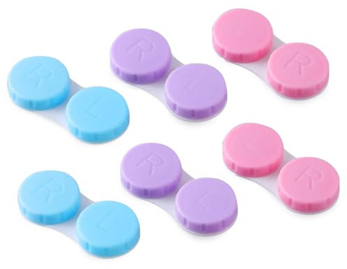 JRYXDS Paquet De 6 Étuis À Lentilles De Contact Étanches Voyage Boite À Lentilles De Contact, Hygiène Et Protégez Vos Lentilles De Contact