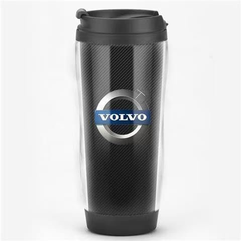 CAOXINZI Auto Thermobecher Kaffeebecher für Volvo EC40, Auto Auslaufsicher Reisebecher Doppelwandig Edelstahl Isolierbecher für Auto Outdoor Picknick Büro,E