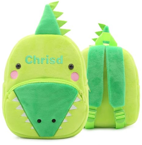 NGTSFLY Personalisierte Rucksack Kindergarten Mädchen Jungen mit Gestickt Namen | Kita Rucksack ab 1 Jahr |Personalisierte Geschenke kinder | Kindergarten Tasche (Krokodil)