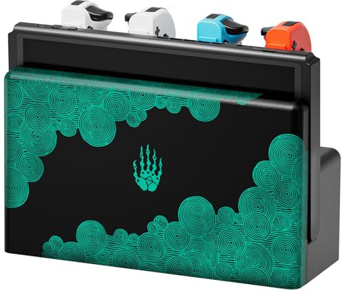 Switch TV Dock Compatible with Nintendo Switch/OLED Jopads Charger, Switch Docking Station Support 4K/1080P HDMI, Switch Charging Dock with 7 LED Colors/Type C/USB ports for Official Stand - Black