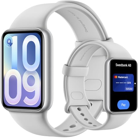 XIAOMI Smart Band 10 Pro NFC, Fitness Tracker Uomo Donna, Argento | AMOLED 1,74'', algoritmo sonno migliorato, batteria 21 giorni, Android e iOS, 150+ modalità sport, GNSS, 5ATM