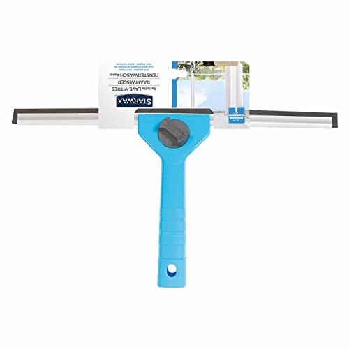 STARWAX - Fensterabzieher - Gummilippe aus Naturkautschuk - Stellrad - Daumenauflage - - Einheitsgröße 25 cm