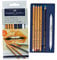 Faber-Castell 114004 - Classic Sketch Set, 6-teilig, mit 1 Bleistift, 1 Pitt Oil Base, 3 Pitt Pastellstifte, 1 Papierwischer